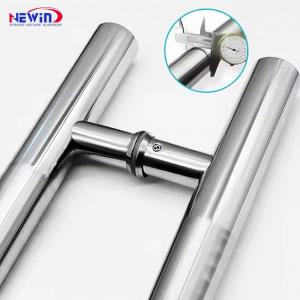 Custom Direct Selling Stainless Steel H Shaped Door Handle Shower Glass Stainless Steel Brushed Door Handle