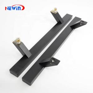 Hardware Contemporary Stainless Steel 304 Square Tube 45 Degree Slanted Foot Column Inlaid With Aluminum Door Handle Black