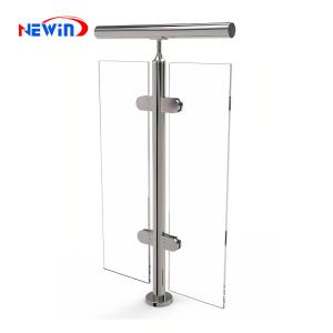 Hot Selling Frameless Glass Balustrade Stair Railing Designs Stainless Steel Railing Post