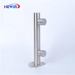 Hot Selling Modern Stainless Steel Post Outdoor Mini Post Balustrade Glass Railing Spigot Glass Clamp Bracket Bright Silver