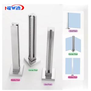 Modern Design Villa Guard Railing Glass System Stainless Steel Frameless Rust Resistant UV Protected Balcony Railing Stairs