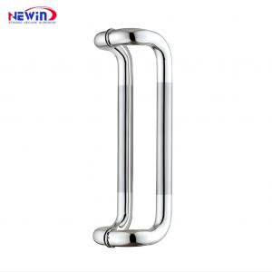 Stainless Steel Round Tube Glass Door Handle Shower Door Handle Bathroom Glass Flush Door Knob