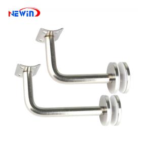 Modern Design Stainless Steel Outdoor Stair Railing Clamp Handrail Fitting Curved Guardrail Brackets for 38.1-50.8mm Tube Mirror
